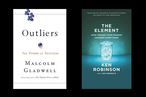 the book outlier and the book The element