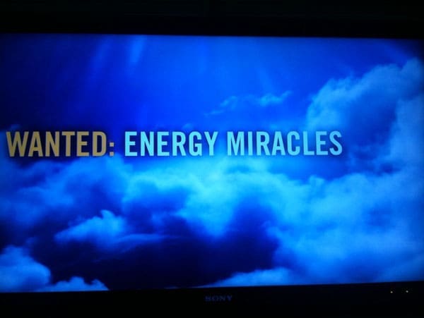 Bill Gates Presentation Slide: We need an energy miracle