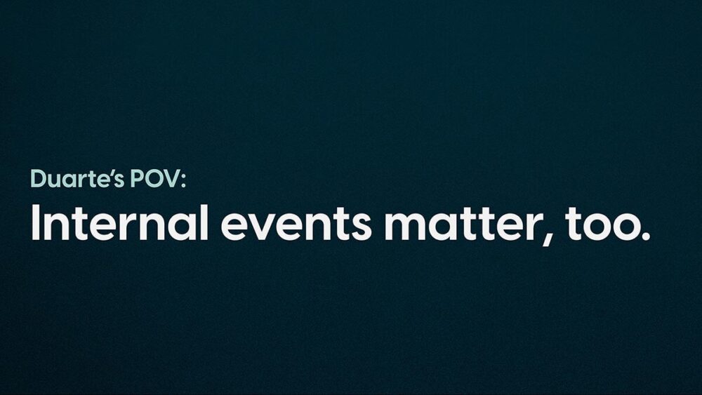 Workday banner with text "Internal events matter, too"