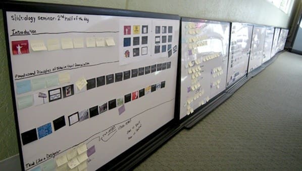 Sticky Notes Galore on white board