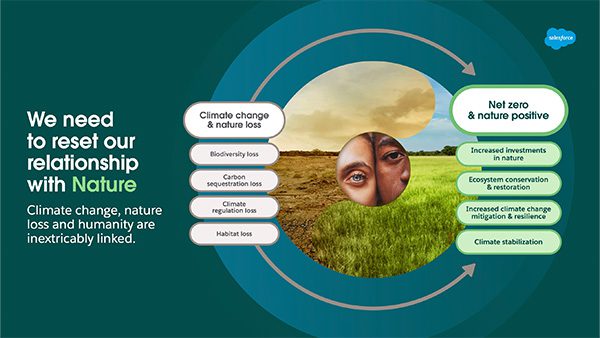 Salesforce Nature Positive key message slide after