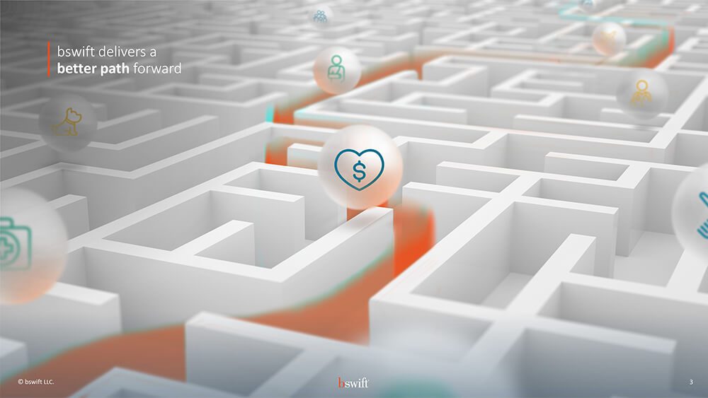 bswift statement slide: "bswift delivers a better path forward"